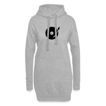 turntable - Sweat-shirt à capuche long Femme - gris chiné - Devant