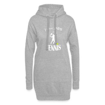 OBV - J’peux pas j’ai TENNIS #3 Edition limitée - Sweat-shirt à capuche long Femme - gris chiné - Devant