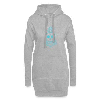 Crâne crâne Ancre ancre pirate sabre liberté - Sweat-shirt à capuche long Femme - gris chiné - Devant