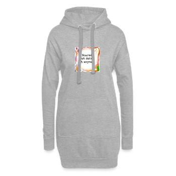 Sometimes scared - Hoodie Dress - heather grey - Front