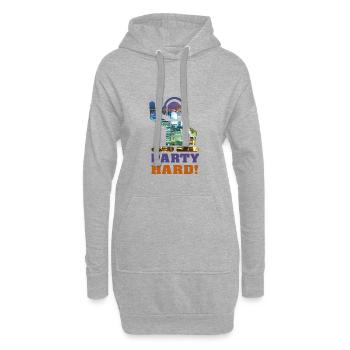 Party Hard! - Hoodie-Kleid - Grau meliert - Vorne