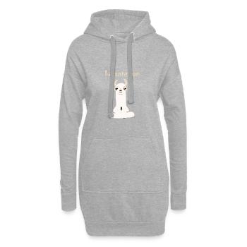 Lama Alpaka - Hoodie-Kleid - Grau meliert - Vorne