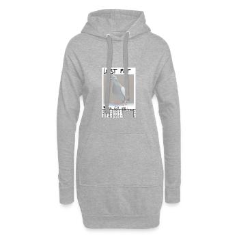 lost pet please call me - Hoodie-Kleid - Grau meliert - Vorne
