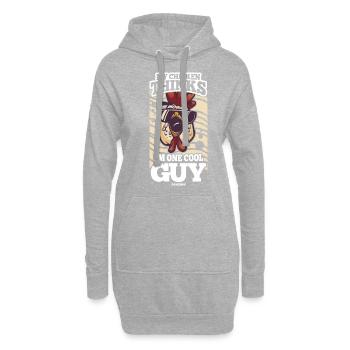 Huhn Bauernhof Geflügel Hahn Hühner Geschenk - Hoodie-Kleid - Grau meliert - Vorne
