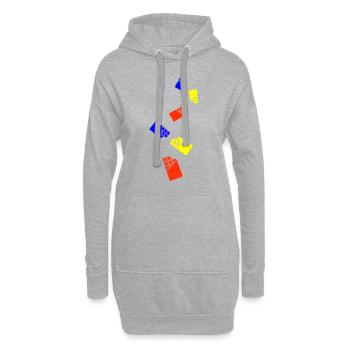 Symbole d’icône en chocolat - Sweat-shirt à capuche long Femme - gris chiné - Devant