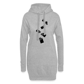 Icône Icône Chocolat - Sweat-shirt à capuche long Femme - gris chiné - Devant