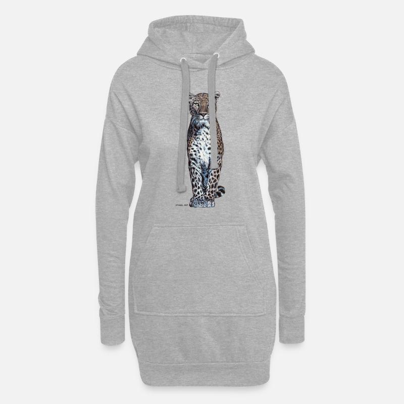 Panther - Hoodie-Kleid - Grau meliert