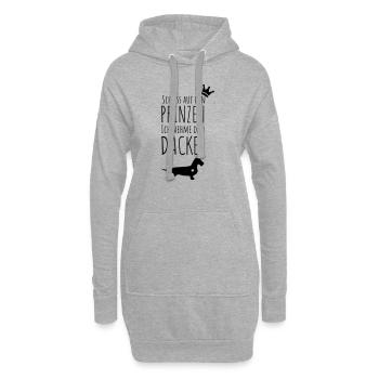 Prinz & Dackel - Hoodie-Kleid - Grau meliert - Vorne