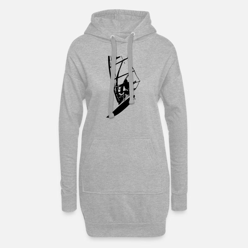 Windsurf Loop - Hoodie-Kleid - Grau meliert