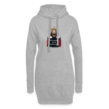 Très grand lit 65167 - Sweat-shirt à capuche long Femme - gris chiné - Devant