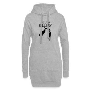 Homme vs Shark (Homme vs Hai) Bien-être des animaux - Sweat-shirt à capuche long Femme - gris chiné - Devant