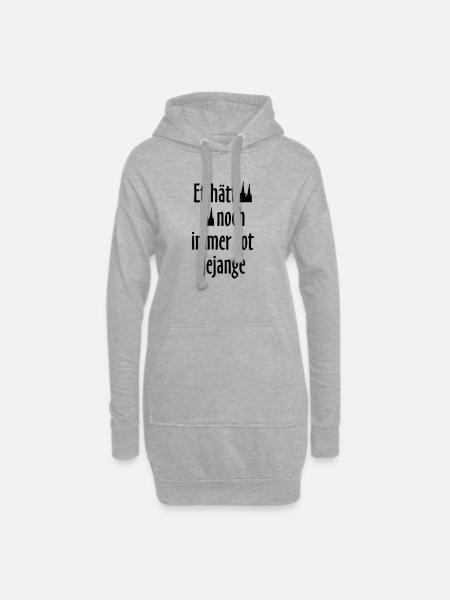 Et hätt noch immer jot jejange Köln Spruch Sprüche - Hoodie-Kleid - Grau meliert