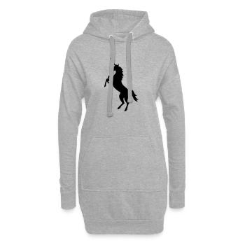 Einhorn Pferd Fantasie - Hoodie-Kleid - Grau meliert - Vorne