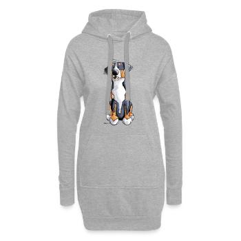 Grand bouvier suisse - Chien - Chiens - Sweat-shirt à capuche long Femme - gris chiné - Devant