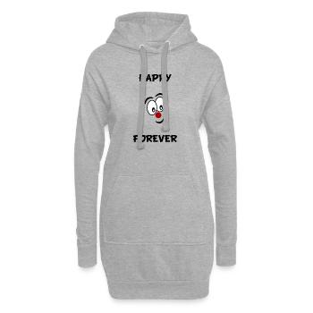 HUMOUR. CITATION. MESSAGE. RETRAITE. ANNIVERSAIRE. - Sweat-shirt à capuche long Femme - gris chiné - Devant