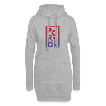 Porto, Portugal – Urban Gradient Design - Sweat-shirt à capuche long Femme - gris chiné - Devant