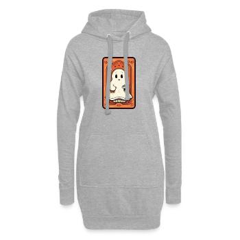 Orange Geist Tarot Karte - Hoodie-Kleid - Grau meliert - Vorne