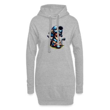 Teckel Golfeur Terrain de Golf Chiens Propriétaires - Sweat-shirt à capuche long Femme - gris chiné - Devant