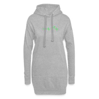 Ski Heartbeat Mountains Ski ECG Cadeau Tshirt - Sweat-shirt à capuche long Femme - gris chiné - Devant
