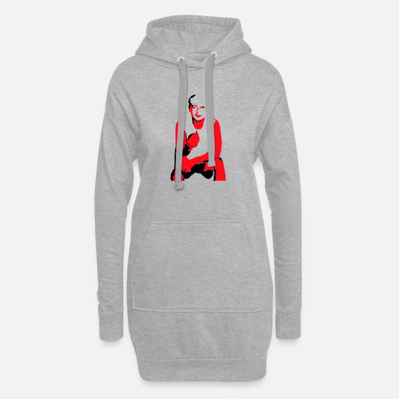 Bruder - Hoodie-Kleid - Grau meliert