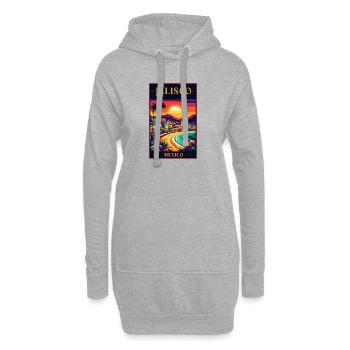 Design de coucher de soleil à Jalisco, au Mexique - Sweat-shirt à capuche long Femme - gris chiné - Devant