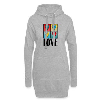 HERZ. PAPA. MAMA. NOEL. WEIHNACHTEN. Junggesellinnenabschied. BEBE. KIND. - Hoodie-Kleid - Grau meliert - Vorne