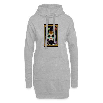 Carte de Tarot "La Mort" - Sweat-shirt à capuche long Femme - gris chiné - Devant