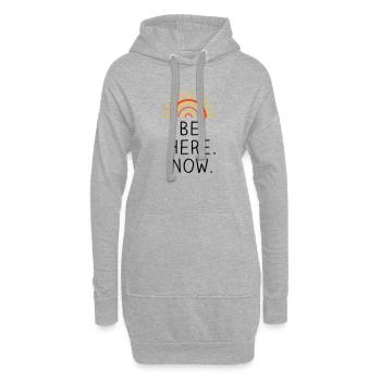 Be Here Now dreifarbig - Hoodie-Kleid - Grau meliert - Vorne