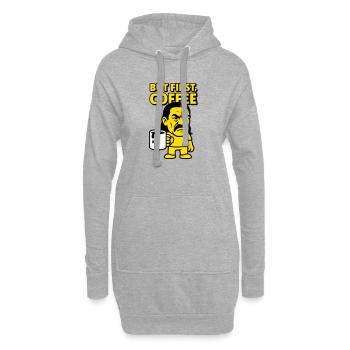 Coffee Man - Hoodie-Kleid - Grau meliert - Vorne