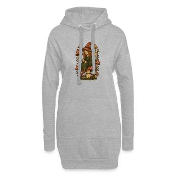 Märchenhafte Waldzauber-Fee - Hoodie-Kleid - Grau meliert - Vorne