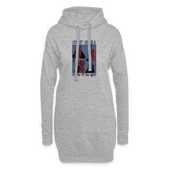 Graf Catula Meister der Nacht - Hoodie-Kleid - Grau meliert - Vorne