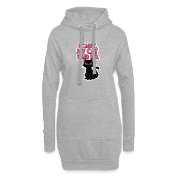 Chat qui dit : Mon chat dit non - Sweat-shirt à capuche long Femme - gris chiné - Devant