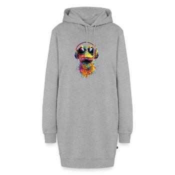 Caïman Crocodile Alligator Reptiles Crocodile Caïmans - Sweat-shirt à capuche long Femme - gris chiné - Devant