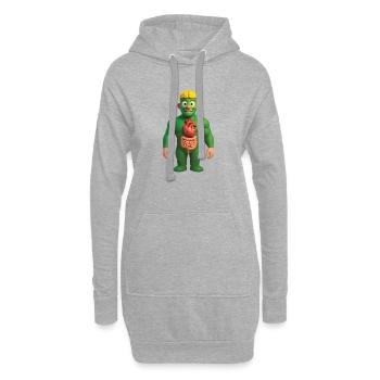 SUPERHELDENANATOMIE – Baby & Kinder - Hoodie-Kleid - Grau meliert - Vorne