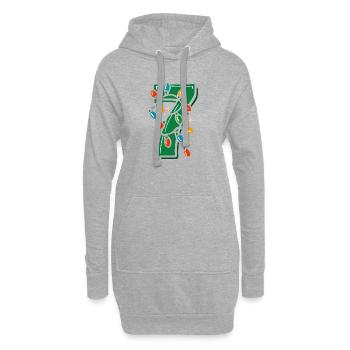 Fun 67 Zahl 6-7 6 7 Passende Weihnachten Sechs Sie - Hoodie-Kleid - Grau meliert - Vorne