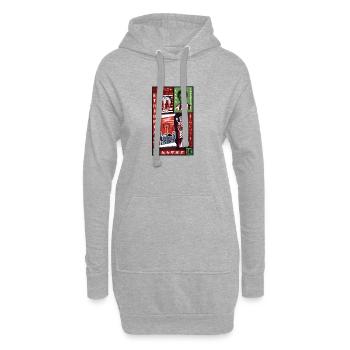 Haile Selassie I Jah Rastafari Rasta Reggae Racines - Sweat-shirt à capuche long Femme - gris chiné - Devant