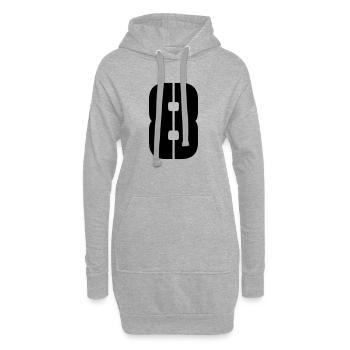 8 - Hoodie Dress - heather grey - Front