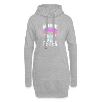 Reiten Pferdeliebhaber Reiterhof Pferde - Hoodie-Kleid - Grau meliert - Vorne