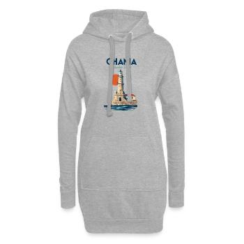 Chania Harbor Days Crete Greece Travel Vacation Me - Hoodie-Kleid - Grau meliert - Vorne