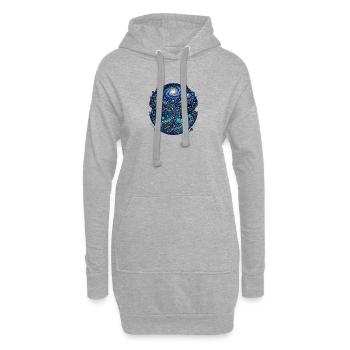 Arbre des Rêves du Cosmos - Sweat-shirt à capuche long Femme - gris chiné - Devant
