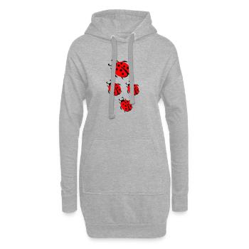 ladybug marienkaefer - Hoodie-Kleid - Grau meliert - Vorne