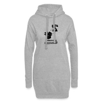 unbox blak - Sweat-shirt à capuche long Femme - gris chiné - Devant