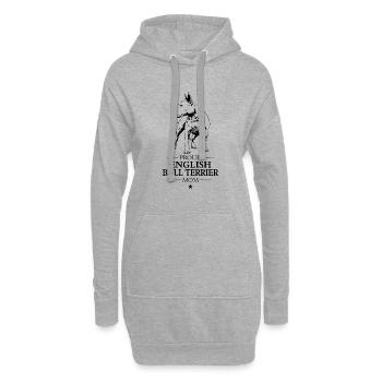 English Bull Terrier Mom Bullterrier Hund Wilsigns - Hoodie-Kleid - Grau meliert - Vorne