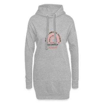 Happy 100 Days Of School - Hoodie-Kleid - Grau meliert - Vorne