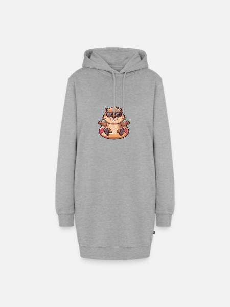 Biber Comic Cool - Hoodie-Kleid - Grau meliert
