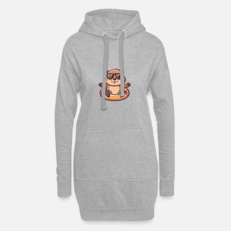 Biber Comic Cool - Hoodie-Kleid - Grau meliert