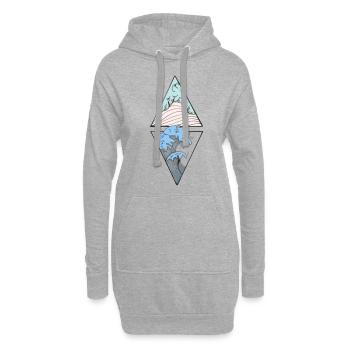 Sommer Sonne Sun Urlaub - Hoodie-Kleid - Grau meliert - Vorne