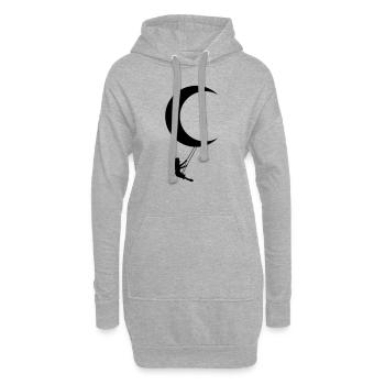 Mond Schaukel - Hoodie-Kleid - Grau meliert - Vorne