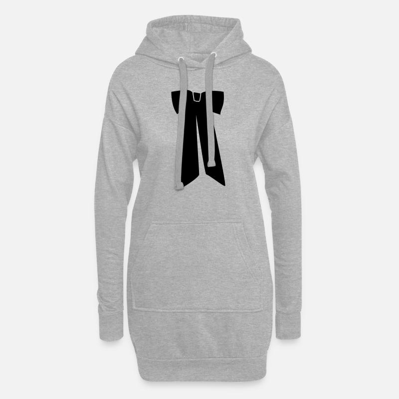 Fliege Mädchen corbata Krawatte Krawatte - Hoodie-Kleid - Grau meliert