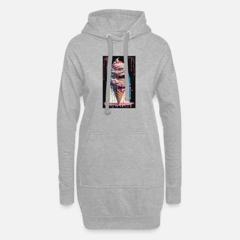 Eis Eis Scream - Hoodie-Kleid - Grau meliert